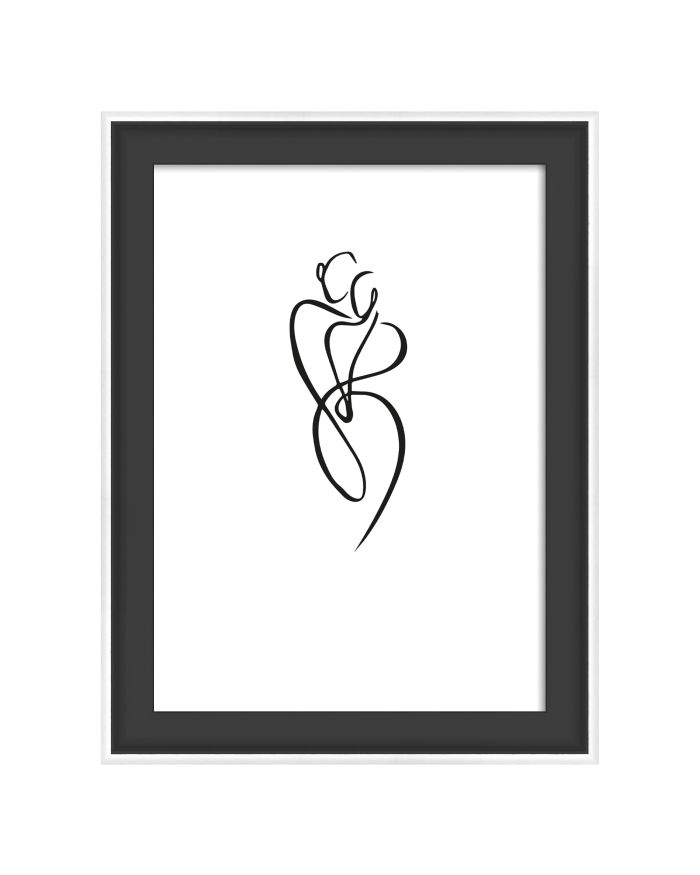 Silhouette Holzrahmen NW015B