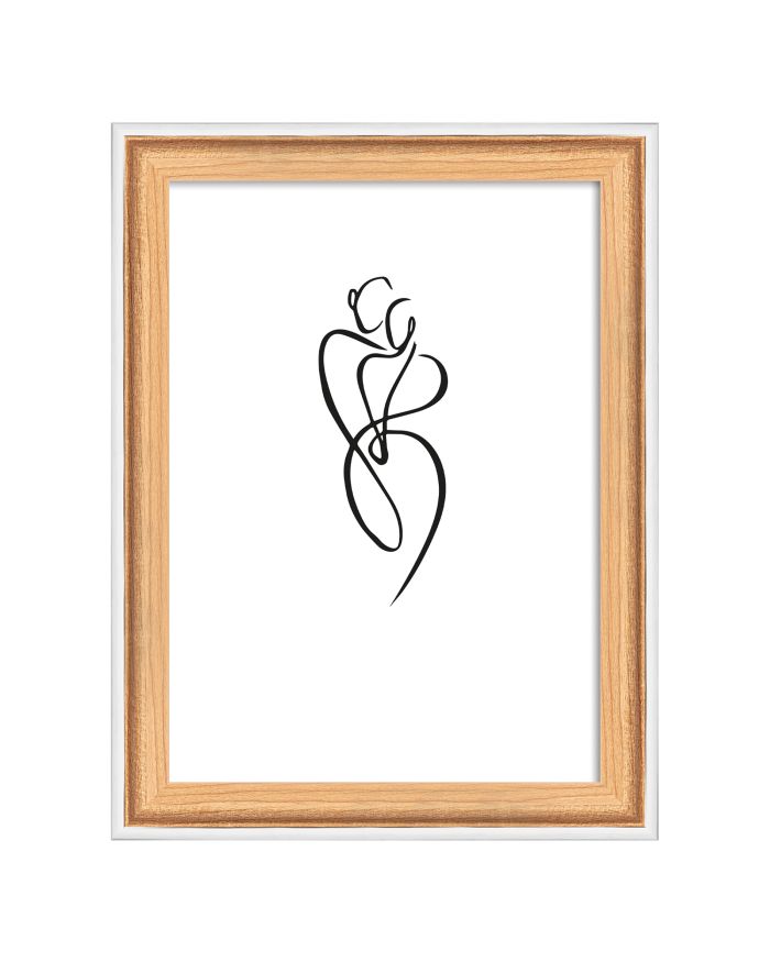 Silhouette Holzrahmen NW015P