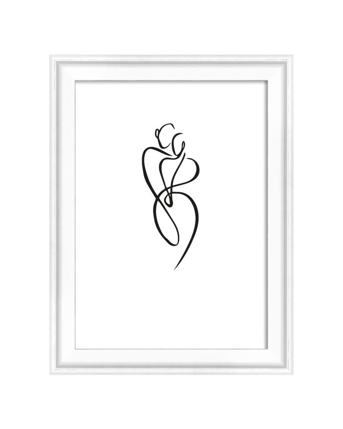 Silhouette Holzrahmen NW015W